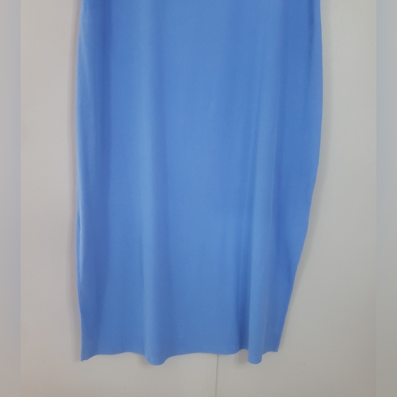 Old Navy Cloisonne Blue Fitted Rib-Knit Scoop-Neck Midi Dress - Picture 4 of 11
